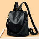 Mochila anti-roubo para mulheres, grande capacidade, bolsa de ombro única, couro macio, mochila de estudante escolar, alta qualidade, fêmea, novo, 2022, 2024