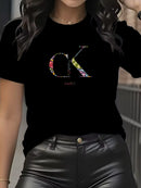 Camiseta feminina de verão com estampa de desenho animado, gola redonda, manga curta, estilo Y2K, tendência de moda de luxo.