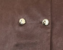 Conjunto Feminino 2026 Primavera Novo Estilo Marrom Avermelhado Manga Longa Drapeado Plissado Decorativo Simples Blazer e Calça Elegante