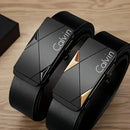 Cinto de couro PU masculino elegante – cintos da moda para vida diária, lazer, festas, festival, trabalho e fivela automática de negócios