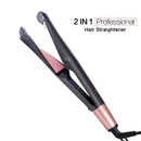 Prancha e Modelador de Cabelo Elétrico Profissional 2 em 1, Ferramentas de Estilização de Cabelo em Cerâmica com Controle de Temperatura em Liga de Alumínio