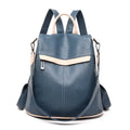 Mochila feminina de couro, mochila escolar antifurto com grande capacidade