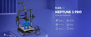 Impressora 3D FDM ELEGOO NEPTUNE 3 PRO com nivelamento automático, tela sensível ao toque HD capacitiva de 4,3 polegadas, extrusora de metal com engrenagem dupla 225x225x280mm