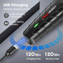 Máquina de cortar cabelo profissional Hiena 212, conjunto de cortador de cabelo masculino, aparador de cabelo elétrico sem fio de metal para barbeiro com visor LCD.