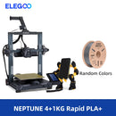 Impressora 3D FDM ELEGOO NEPTUNE 3 PRO com nivelamento automático, tela sensível ao toque HD capacitiva de 4,3 polegadas, extrusora de metal com engrenagem dupla 225x225x280mm