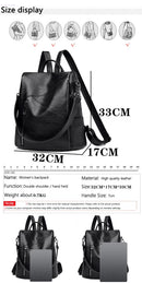 Vintage anti roubo feminino sacos de ombro mochilas de couro macio sac a dos viagem casual senhoras bagpack sacos escolares