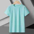 Camiseta feminina reflexiva para corrida – alta elasticidade respirável de seda gelada de secagem rápida para o verão, camiseta ativa legal de manga curta