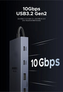 UGREEN 12 em 1 USB HUB Tipo-C para 2HDMI 4K120Hz DP USB3.2 10Gbps SD/TF RJ45 PD100W para MacBook Dell HP Acessórios para laptop Encaixe
