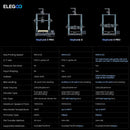 Impressora 3D FDM ELEGOO NEPTUNE 3 PRO com nivelamento automático, tela sensível ao toque HD capacitiva de 4,3 polegadas, extrusora de metal com engrenagem dupla 225x225x280mm
