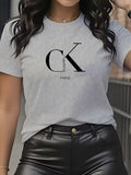 Camiseta feminina de verão com estampa de desenho animado, gola redonda, manga curta, estilo Y2K, tendência de moda de luxo.
