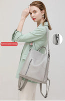2025 novas mulheres mochilas de couro genuíno retalhos couro de bezerro real ombros saco anti-roubo viajando campus daypacks para meninas