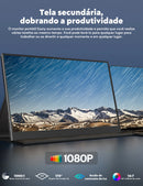 Amoudo 15.6 Polegada monitor portátil 1920x1080p display móvel ips painel lcd penhole suporte vesa udc mini hdmi estender display