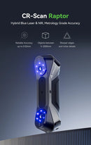 Creality 3D Scanner CR-Scan Raptor Blue NIR Light 0,02 mm Precisão 60FPS Anti-Shake Tracking Scanning Color Scanner para Impressão 3D