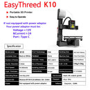 Nível de entrada da impressora 3D EasyThreed compatível com filamento PLA TPU de 1,75 mm inclui adaptador de alimentação.