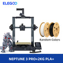 Impressora 3D FDM ELEGOO NEPTUNE 3 PRO com nivelamento automático, tela sensível ao toque HD capacitiva de 4,3 polegadas, extrusora de metal com engrenagem dupla 225x225x280mm