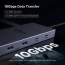 UGREEN 12 em 1 USB HUB Tipo-C para 2HDMI 4K120Hz DP USB3.2 10Gbps SD/TF RJ45 PD100W para MacBook Dell HP Acessórios para laptop Encaixe