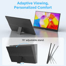 Amoudo 15.6 Polegada monitor portátil 1920x1080p estender display ips painel lcd penhole suporte vesa udc mini hdmi display móvel