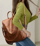 Vintage anti roubo feminino sacos de ombro mochilas de couro macio sac a dos viagem casual senhoras bagpack sacos escolares
