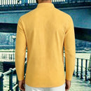 Camisas masculinas leves de manga comprida, camisas henley de algodão e linho para homens, camisa havaiana de praia com decote em v, camisa polo respirável