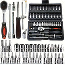 Conjunto de ferramentas de reparo mecânico automotivo, 150/46 peças, multifuncional com soquete, chave e conjunto de catraca, reparo automático, kit de ferramentas mecânicas