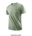 Chrlck camisetas masculinas de secagem rápida, respirável, caminhadas, pesca, elasticidade macia, esportes ao ar livre, camisa curta, verão