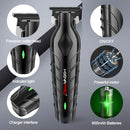Máquina de cortar cabelo profissional Hiena 212, conjunto de cortador de cabelo masculino, aparador de cabelo elétrico sem fio de metal para barbeiro com visor LCD.