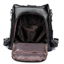 Mochila anti-roubo para mulheres, grande capacidade, bolsa de ombro única, couro macio, mochila de estudante escolar, alta qualidade, fêmea, novo, 2022, 2024