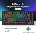 Akko tac75 he teclado de interruptor magnético 75% teclados para jogos gatilho rápido 0.005mm 8k rgb com fio esports teclado personalizado para gamer