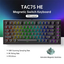 Akko tac75 he teclado de interruptor magnético 75% teclados para jogos gatilho rápido 0.005mm 8k rgb com fio esports teclado personalizado para gamer