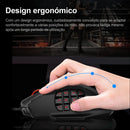 E-YOOSO X-39 USB RGB Gaming Mouse com fio 24000 DPI, mouse óptico para jogos SG8960, 19 botões programáveis para computador, PC, laptop.