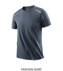 Chrlck camisetas masculinas de secagem rápida, respirável, caminhadas, pesca, elasticidade macia, esportes ao ar livre, camisa curta, verão