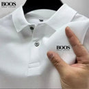 Nova camisa polo masculina de alta qualidade com mangas curtas, moda de verão, casual, confortável e respirável.