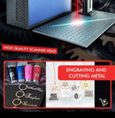 Máquina de marcação a laser de fibra raycus 30w 50w, gravação em ouro, prata, pulseira, anel, joias, Copo térmico em aço inoxidável, alumínio, cobre, frete grátis, sem taxas