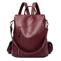 Vintage anti roubo feminino sacos de ombro mochilas de couro macio sac a dos viagem casual senhoras bagpack sacos escolares