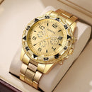 1/4PCS Relógio de Luxo Masculino com Mostrador Grande, Relógio de Quartzo Fashion para Homens, Presente Reloj Hombre (Sem Caixa)