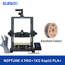 Impressora 3D FDM ELEGOO NEPTUNE 3 PRO com nivelamento automático, tela sensível ao toque HD capacitiva de 4,3 polegadas, extrusora de metal com engrenagem dupla 225x225x280mm