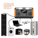 Estação de energia portátil para acampamento, 1000w, 500w, 300w, 3000w, fora da rede, gerador solar portátil, casa de energia de backup de emergência