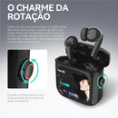 Aurafit X6 Bluetooth Earphones: TWS/In-Ear Design, TFT Screen Interaction, AI Simultaneous Translation, 512MB Music Storage