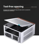 JONSBO NV10 Chassis ITX MINI Suporte totalmente em alumínio Fonte de alimentação 1U FLEX em pé ou deitado Caixa de computador