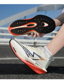 Tênis de corrida placa carbono especialidade maratona esportes masculinos respirável leve feminino confortável atlético antiderrapante tênis