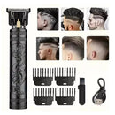Máquina de cortar cabelo profissional Hiena 212, conjunto de cortador de cabelo masculino, aparador de cabelo elétrico sem fio de metal para barbeiro com visor LCD.