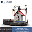 Anycúbico kobra 3 max fdm impressora 3d multicolorida com até 600 mm/s velocidade de impressão volume de construção 500*420*420mm controle de aplicativo inteligente