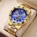 1/4PCS Relógio de Luxo Masculino com Mostrador Grande, Relógio de Quartzo Fashion para Homens, Presente Reloj Hombre (Sem Caixa)