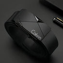 Cinto de couro PU masculino elegante – cintos da moda para vida diária, lazer, festas, festival, trabalho e fivela automática de negócios