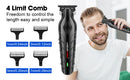 Máquina de acabamento hiena elétrica profissional máquina de cortar cabelo elétrica máquina de barba recarregável barbeador masculino kit aparador de cabelo