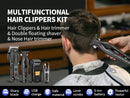 Máquina de acabamento hiena elétrica profissional máquina de cortar cabelo elétrica máquina de barba recarregável barbeador masculino kit aparador de cabelo