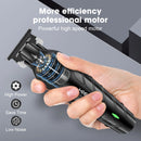 Máquina de cortar cabelo profissional Hiena 212, conjunto de cortador de cabelo masculino, aparador de cabelo elétrico sem fio de metal para barbeiro com visor LCD.