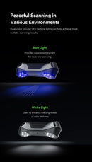 Creality 3D Scanner CR-Scan Raptor Blue NIR Light 0,02 mm Precisão 60FPS Anti-Shake Tracking Scanning Color Scanner para Impressão 3D