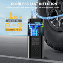 Compressor de ar portátil para carro, 3x mais rápido, 150psi, bomba infladora de pneus sem fio com medidor digital para carro, motocicleta, bicicleta, bomba de ar