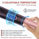 Prancha e Modelador de Cabelo Elétrico Profissional 2 em 1, Ferramentas de Estilização de Cabelo em Cerâmica com Controle de Temperatura em Liga de Alumínio